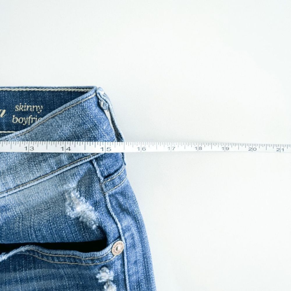 7 For All Mankind Womens Denim Jeans Distress Josefina Skinny Boyfriend Size 26 - Picture 10 of 12